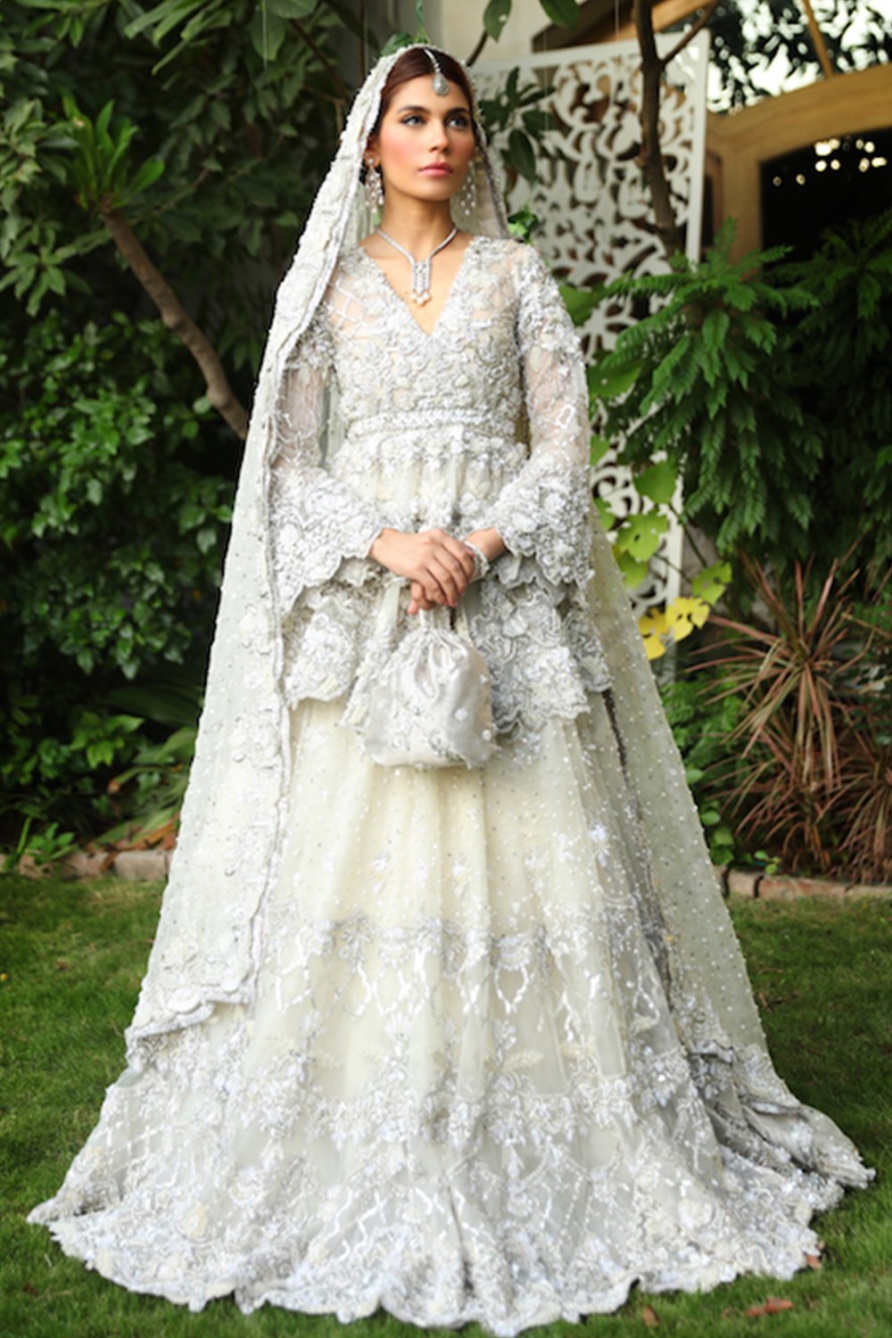 peplum wedding dress pakistani
